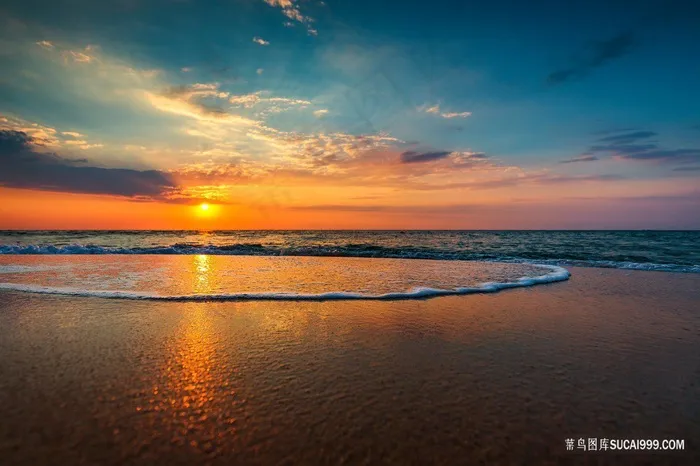 唯美海边日出夕阳壁纸