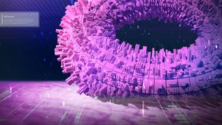 元宇宙空间未来科技抽象虚拟世界城市星球海报背景设计素材