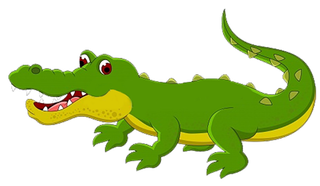 鳄鱼绿色卡通