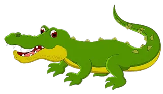 鳄鱼绿色卡通