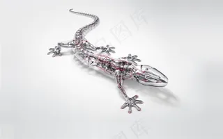 创意金属壁虎模型