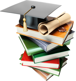 书本堆叠博士帽卡通少儿兴趣班