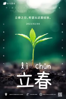 清新风 立春海报