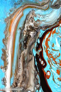 抽象时尚水彩艺术油画