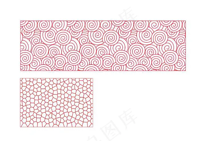 红色花纹矢量底纹