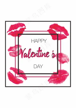 香水贴纸 唇膏贴纸 唇印