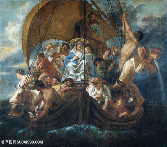 乔登斯油画海景帆船美景