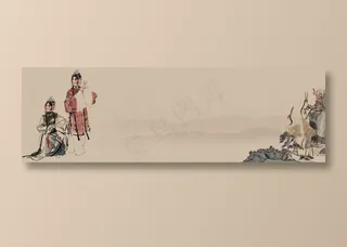 复古中国风中国画古风背景素材