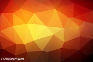 温暖橘色低多边形不规则图形