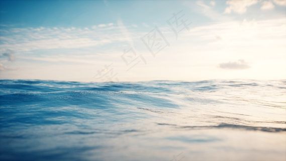 海波水海洋日出上午地平线