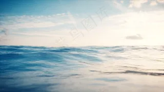 海波水海洋日出上午地平线