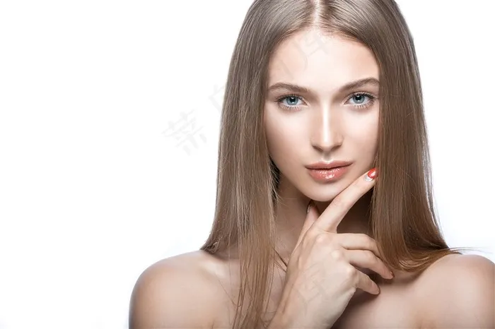 迷人的化妆美女素材