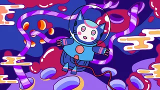 卡通涂鸦街头彩色墙绘壁纸插画儿童创意嘻哈漫画图集PSD素材