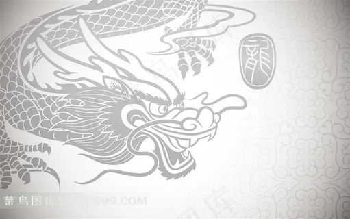中国龙纹背景素材