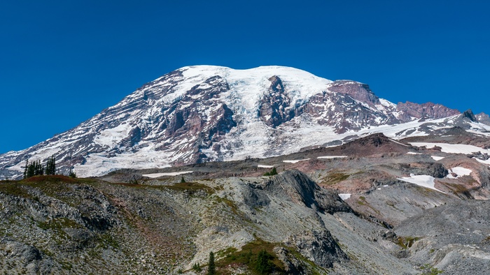 冬天高山风景背景