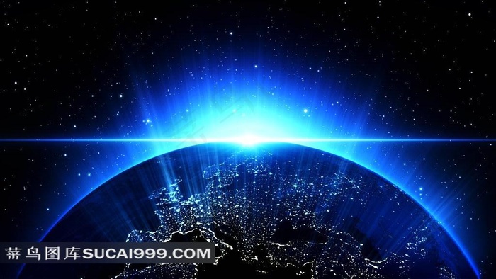 蓝色地球科技背景
