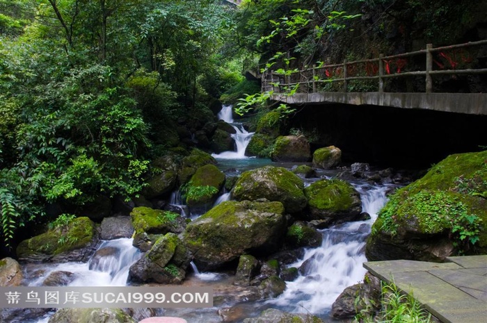 重庆神龙峡流水风景素材