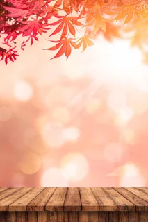 秋天大气营销活动背景图片