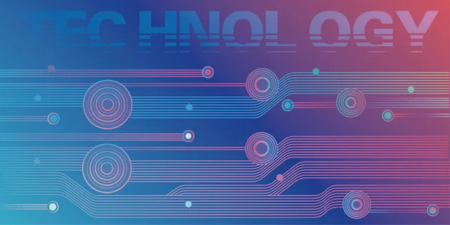 彩色线条科技风背景