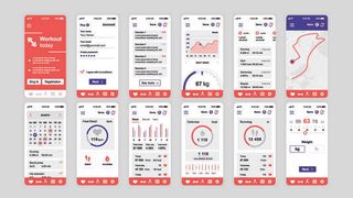 手机移动端整套APP交互UI界面套图作品集EPS矢量图设计素材