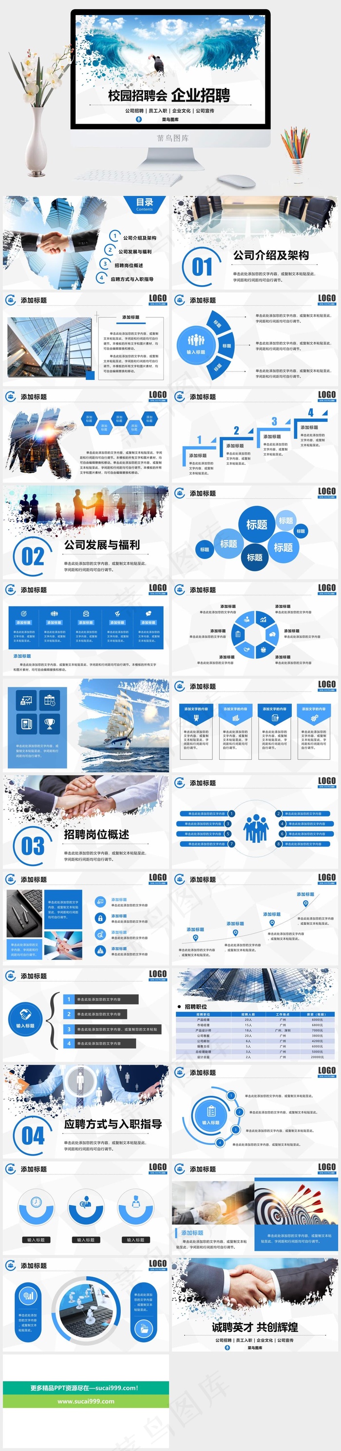 招聘会校园招聘宣讲企业招聘公司介绍PPT模板