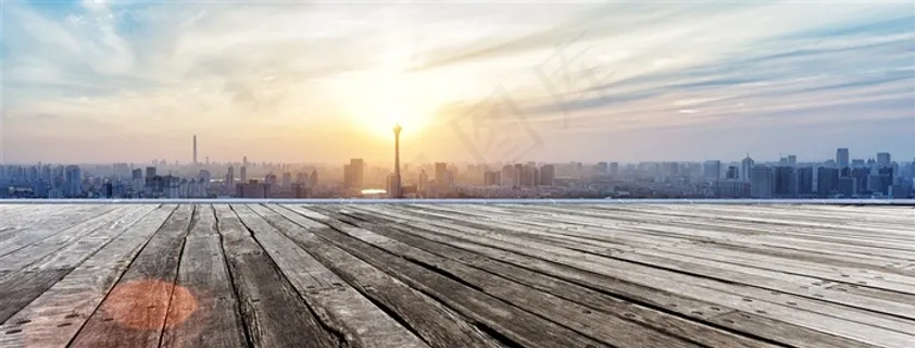 繁华的城市风景建筑高清图片