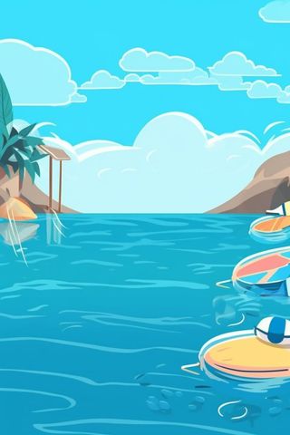 夏日暑期海洋简约背景