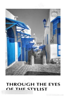 唯美蓝色建筑街道风景画 唯美蓝色建筑街道风景画