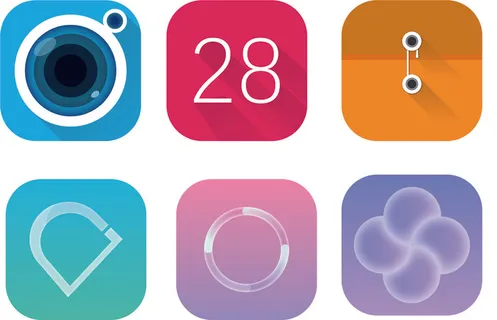 矢量简约渐变风图标设计