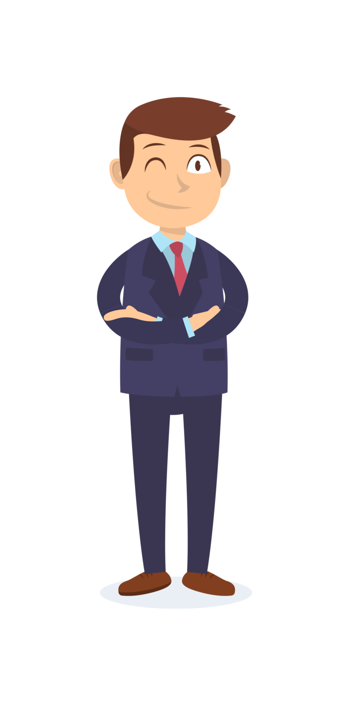商务人士素材免扣手绘卡通