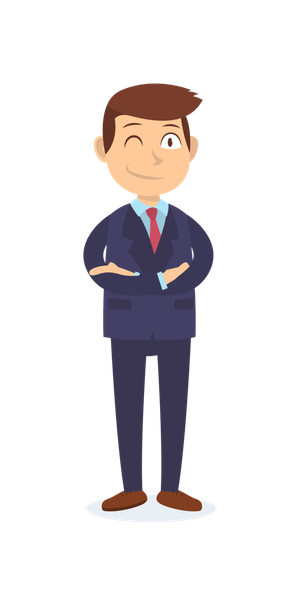 商务人士素材免扣手绘卡通