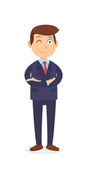 商务人士素材免扣手绘卡通