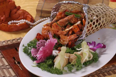 43 脆椒竹篓虾-华宴都