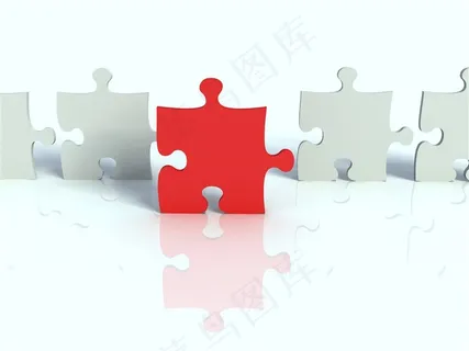 立着的拼图图块创意摄影高清图片