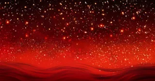 红色闪光粒子金色光芒背景