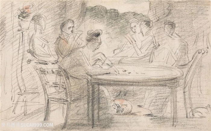 康斯坦布尔手绘餐桌装饰画