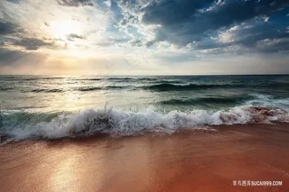 唯美海边日出夕阳壁纸