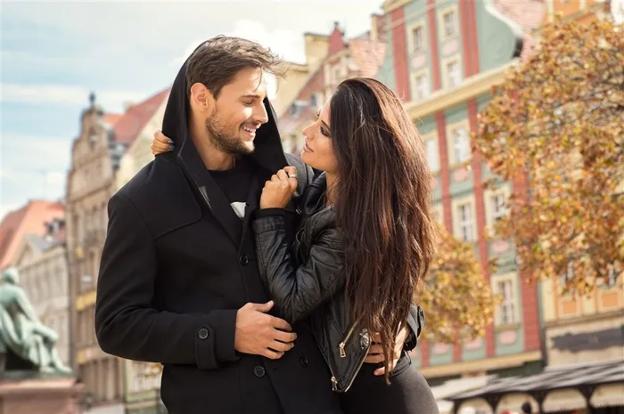 秋季情侣写真图片