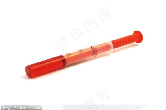 医疗器材-红色的注射器