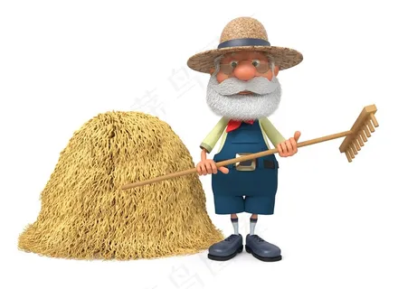 卡通农民人物设计图片