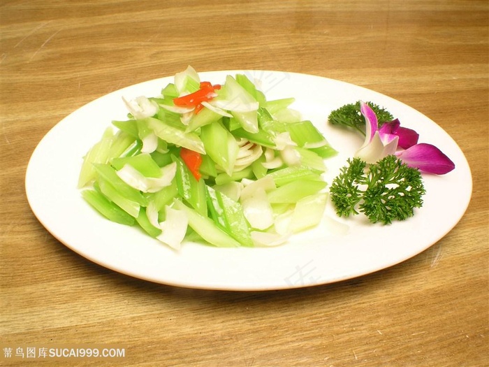 西芹百合西芹炒百合虾球炒百合