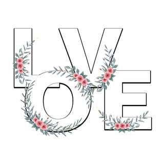 设计love字装饰情人节