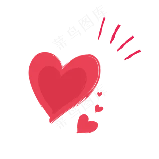 红色七夕爱心装饰