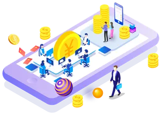 销售手机银行理财投资图