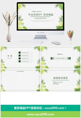 毕业答辩PPT背景模板预览图