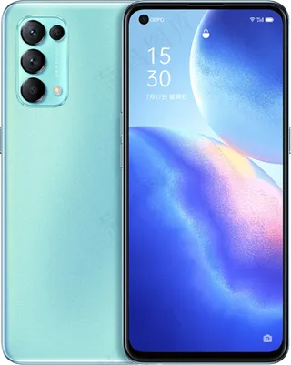 oppo reno 5k青色