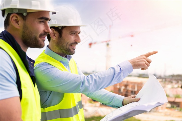 建筑施工的工人高清素材图片