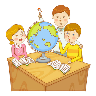 学习卡通人物地球仪少儿兴趣班