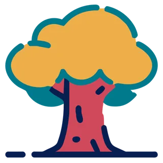 大树矢量免扣元素