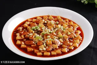 米凉粉烧鲍鱼仔中华美食摄影图